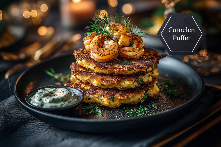 Die Landgarnele Rezept Kartoffelpuffer Garnelen