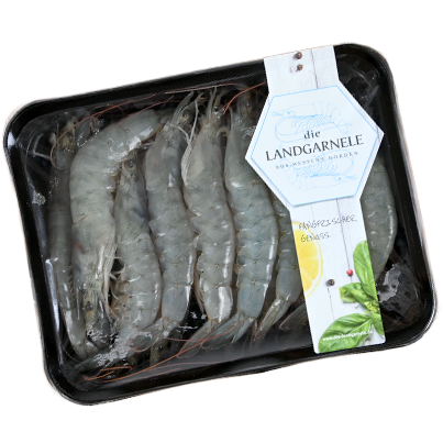 Landgarnele in Verpackung